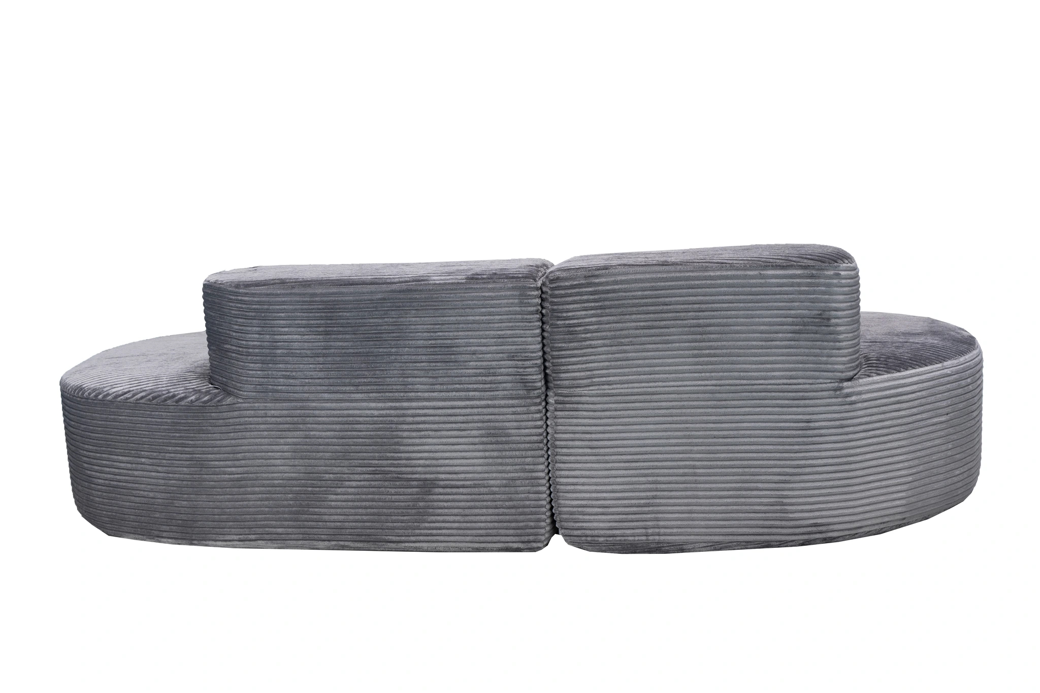 Blue Curved Compressible Sofa view 14