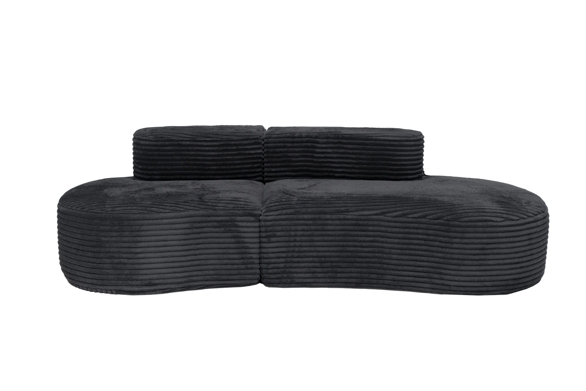 Blue Curved Compressible Sofa view 15