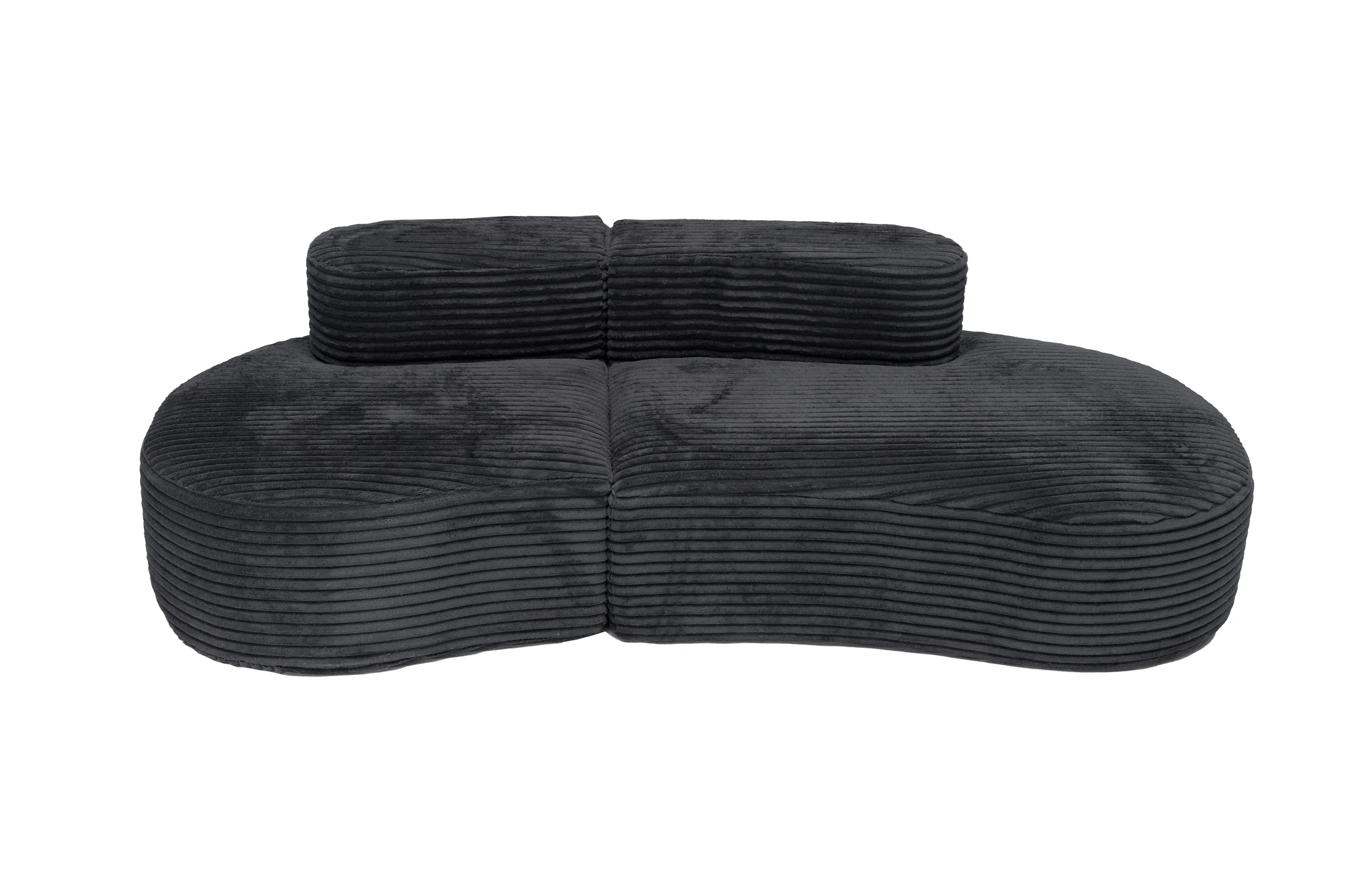 Blue Curved Compressible Sofa view 17
