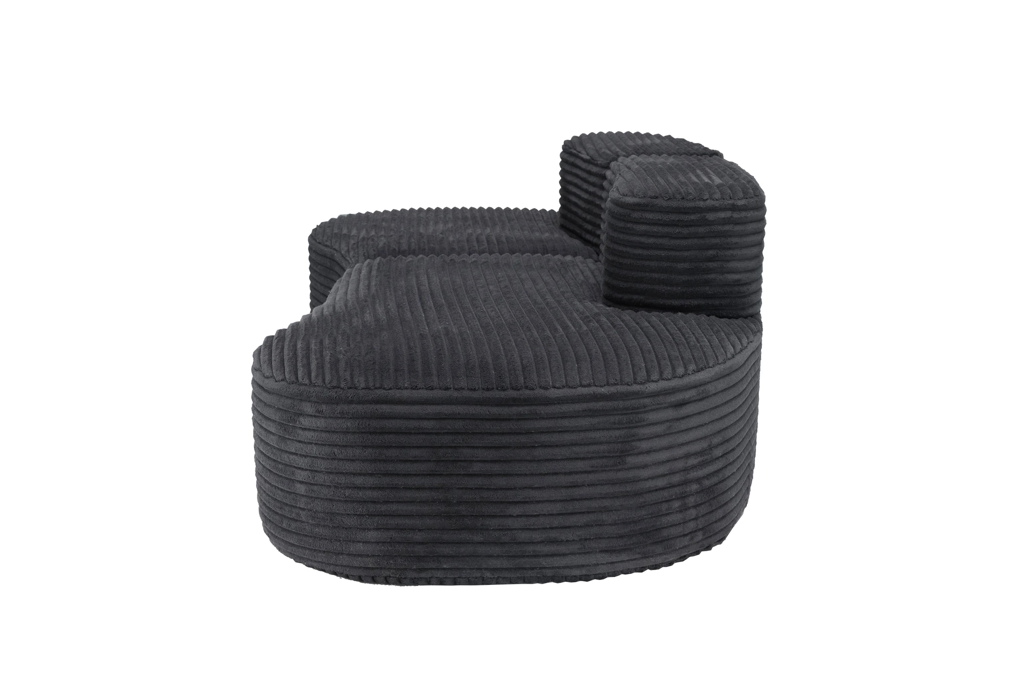Blue Curved Compressible Sofa view 19