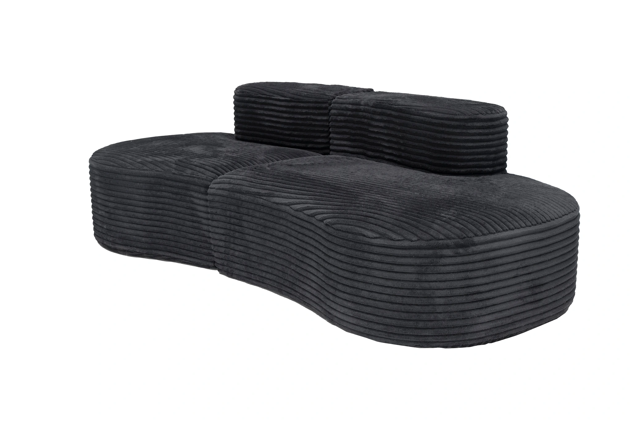 Blue Curved Compressible Sofa view 20