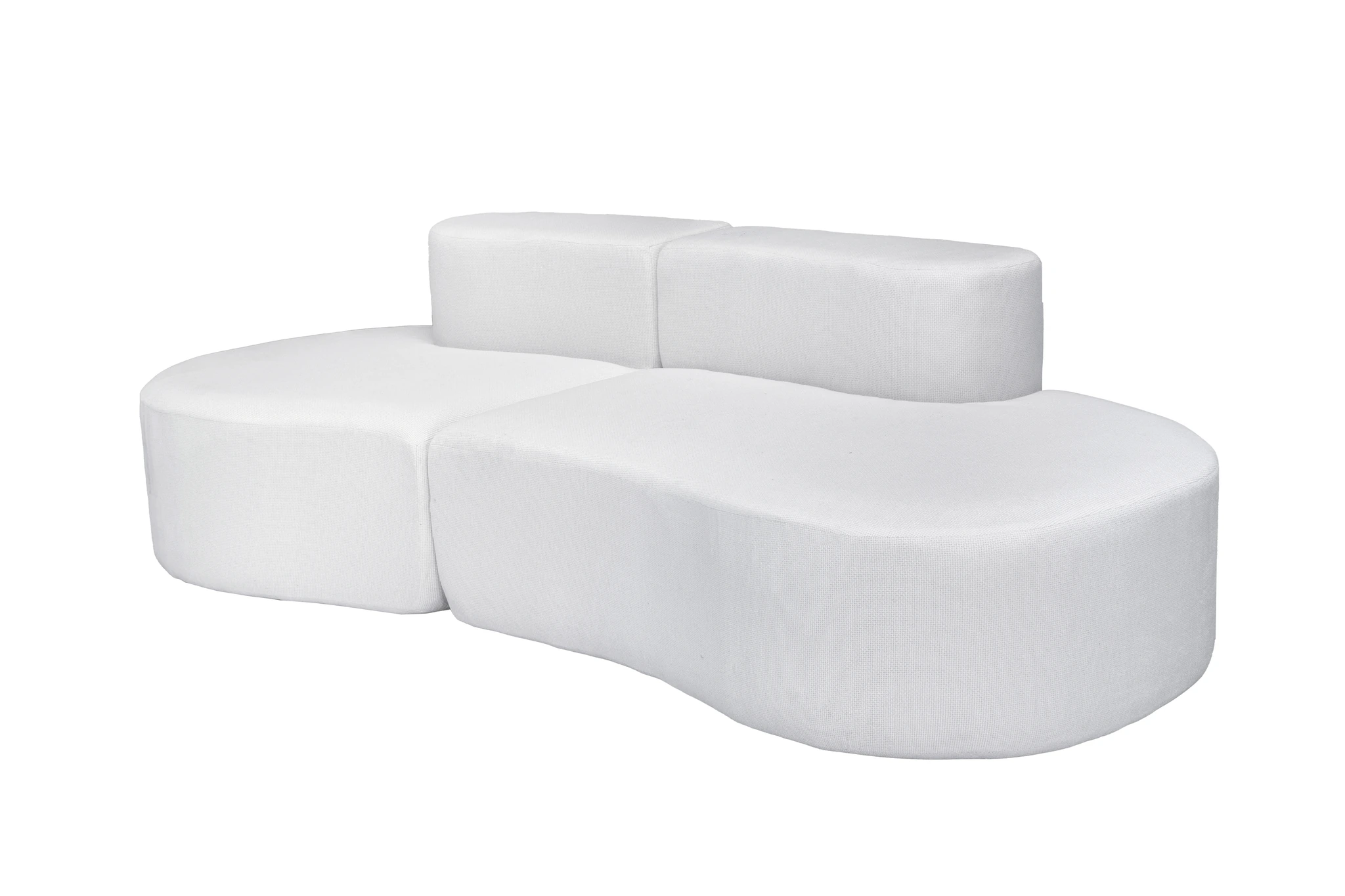 Blue Curved Compressible Sofa view 22