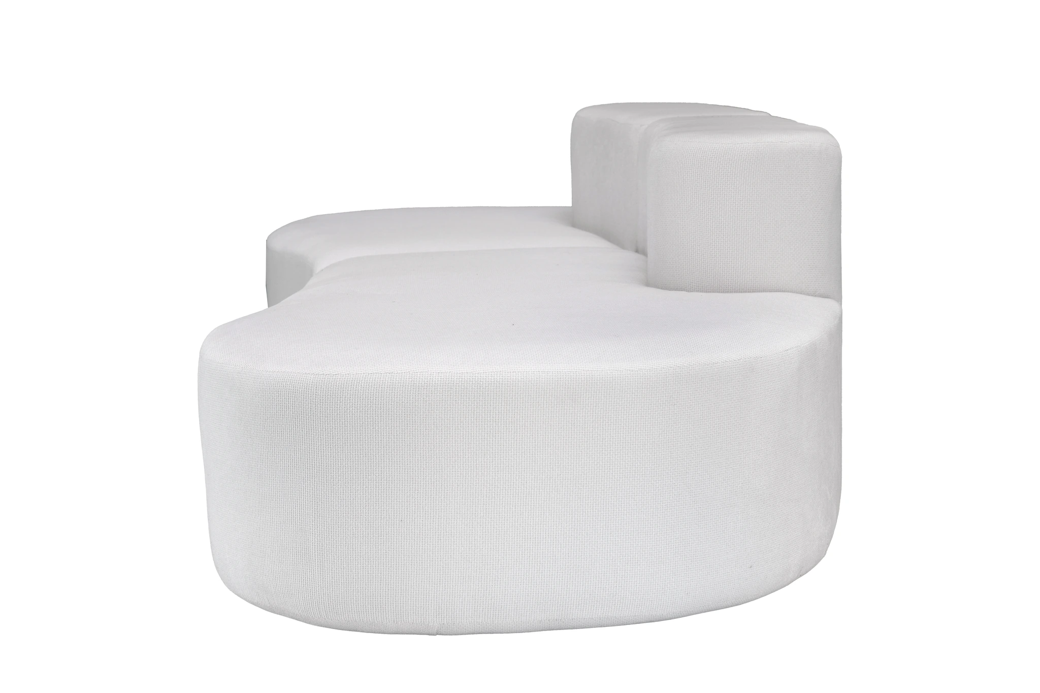 Blue Curved Compressible Sofa view 23