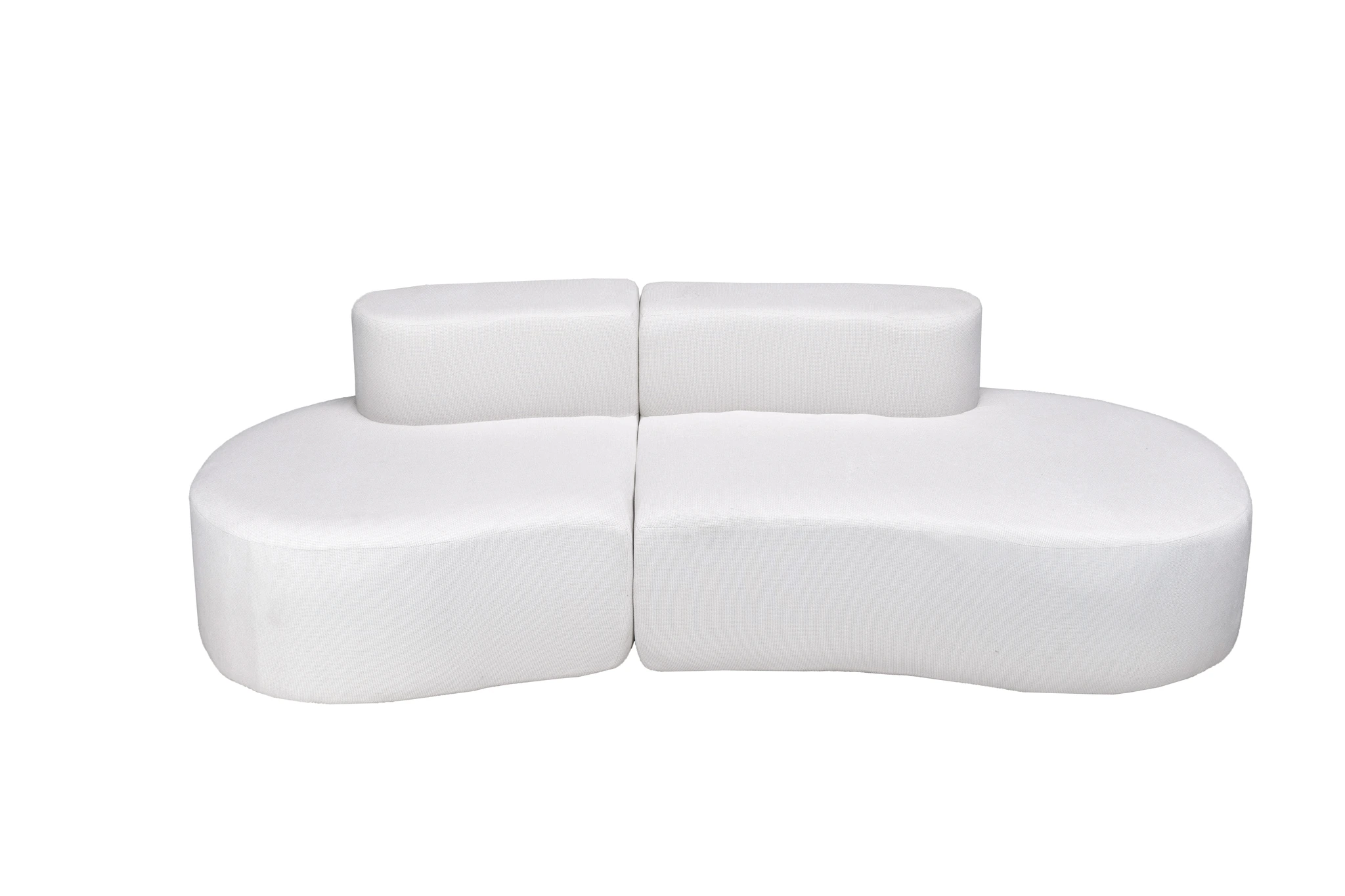 Blue Curved Compressible Sofa view 27