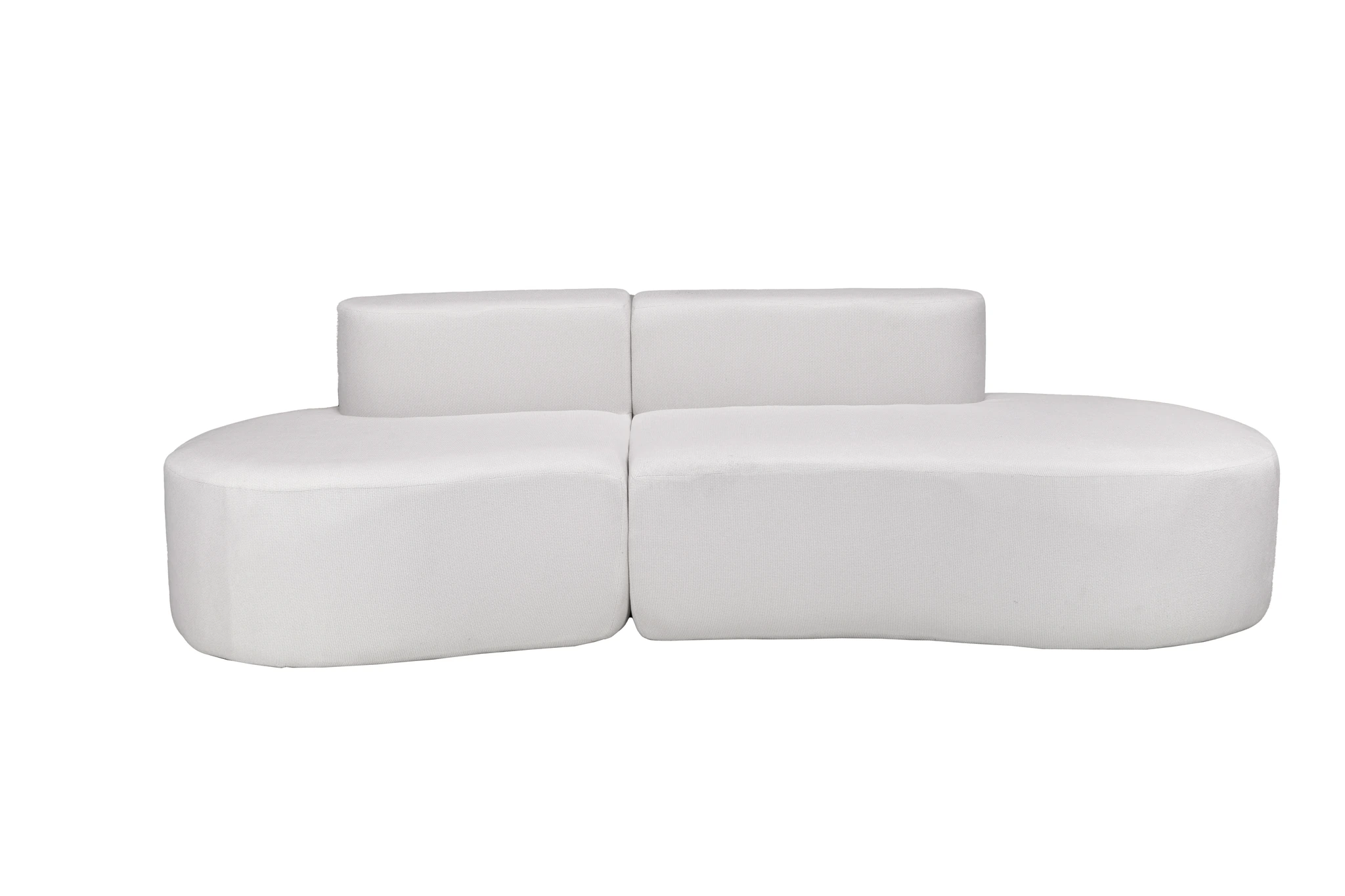 Blue Curved Compressible Sofa view 28