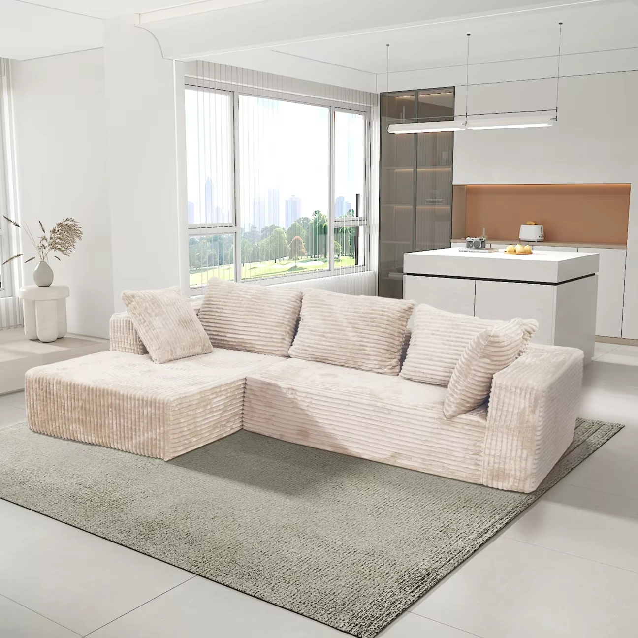 L-Shape Compressible Sofa view 2