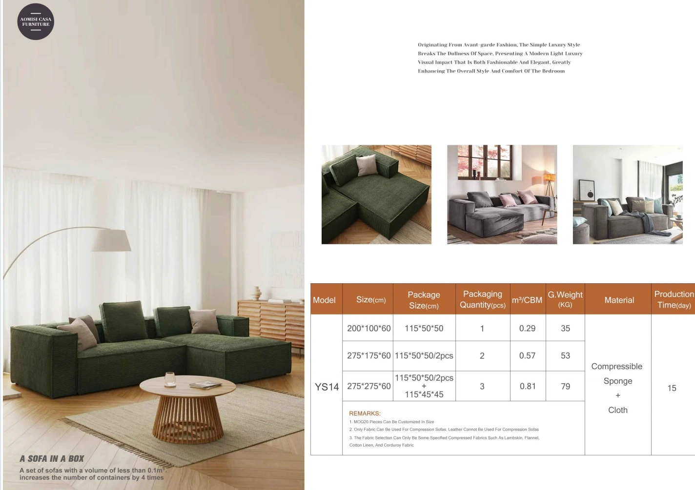L-Shape Compressible Sofa view 16
