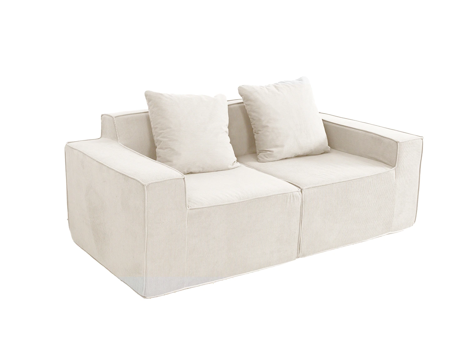 Cord-Fabric Compressible Sofa view 3