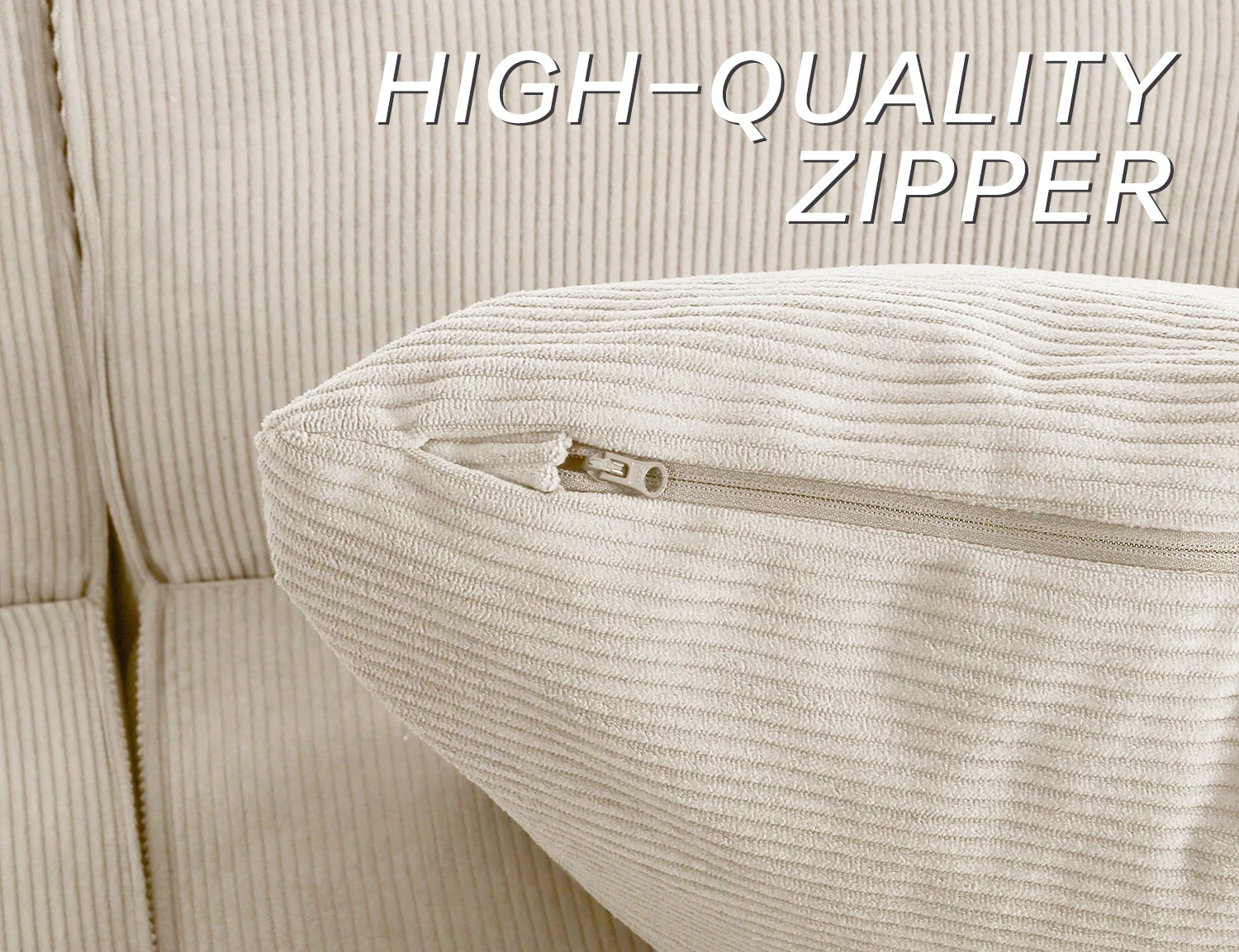 Cord-Fabric Compressible Sofa view 6
