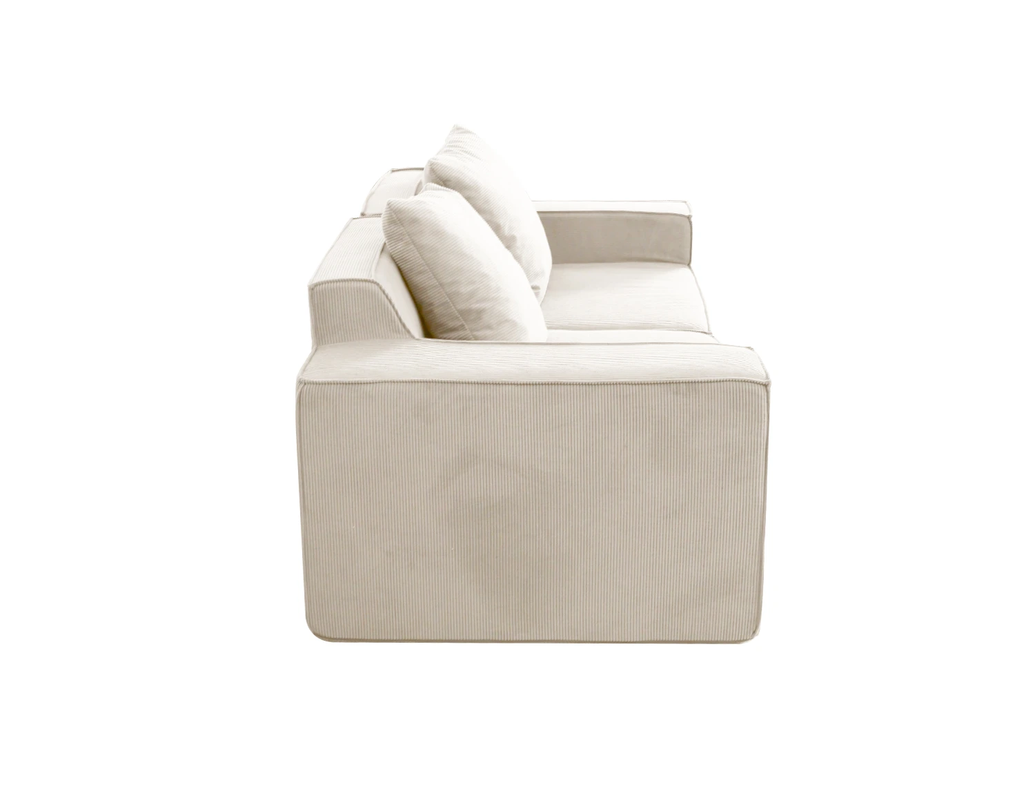 Cord-Fabric Compressible Sofa view 8