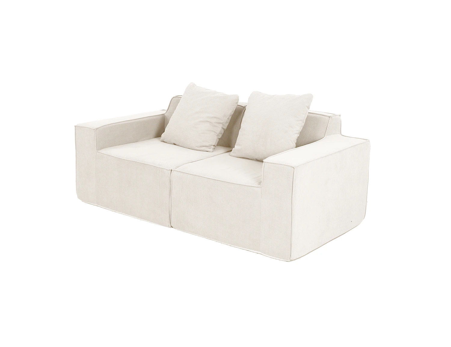 Cord-Fabric Compressible Sofa view 9