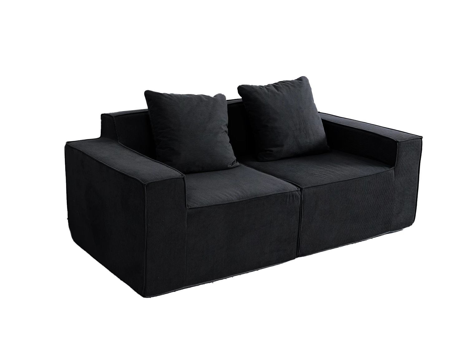 Cord-Fabric Compressible Sofa view 14