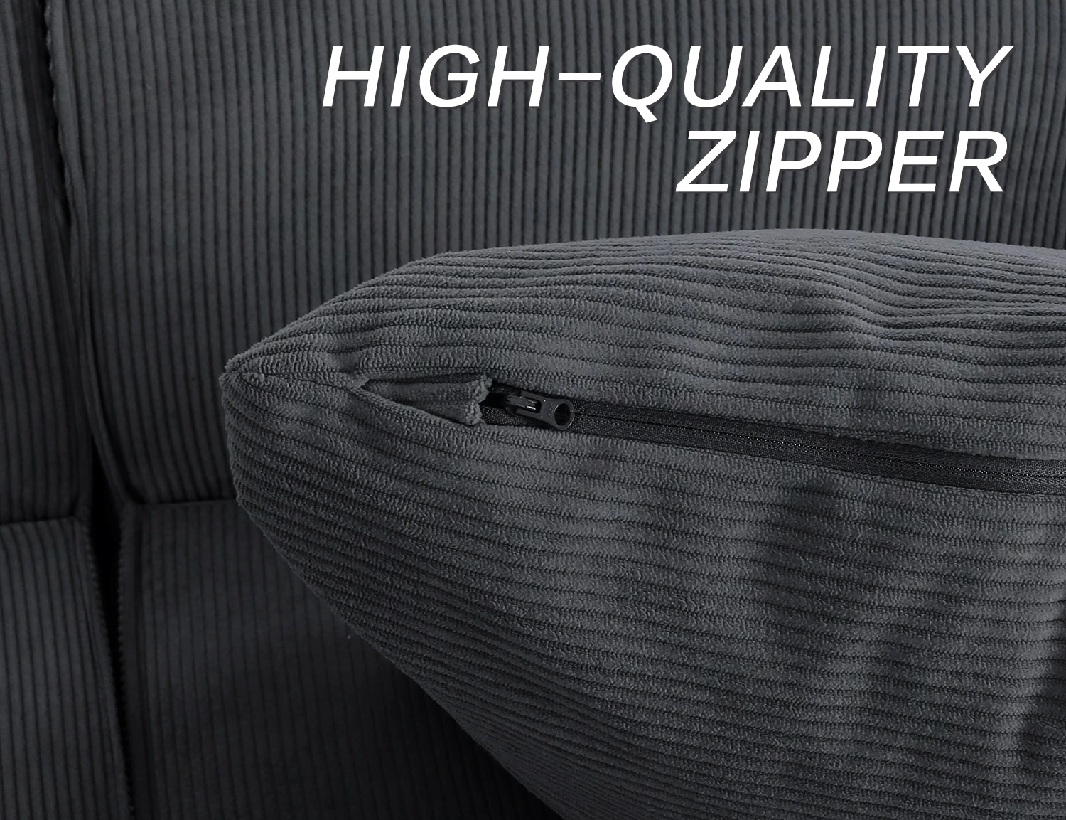 Cord-Fabric Compressible Sofa view 17