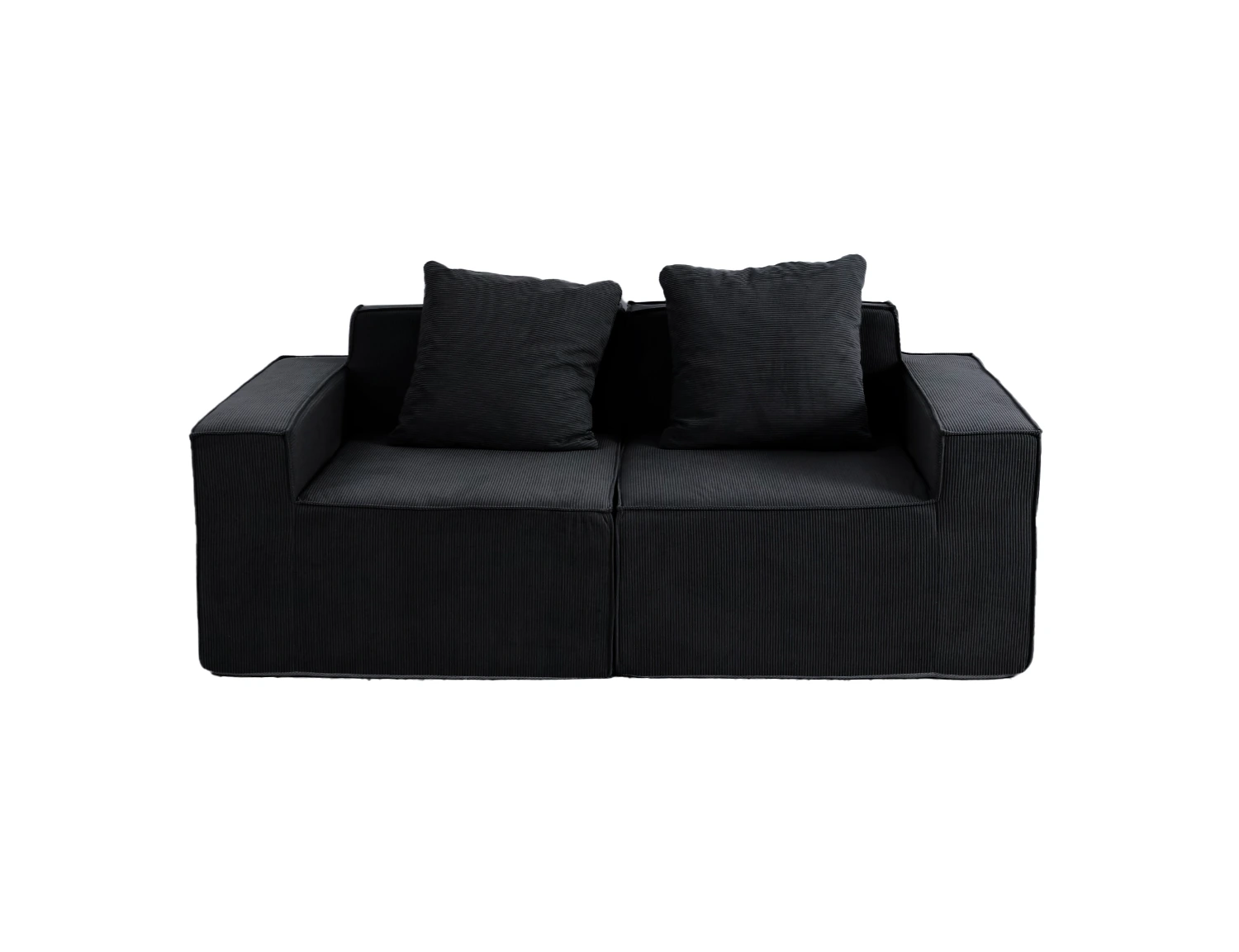 Cord-Fabric Compressible Sofa view 18