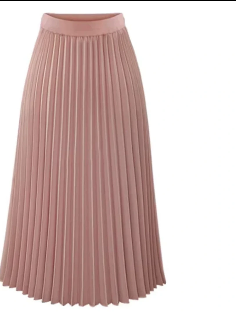 High-Waist Pleated Maxi Skirt