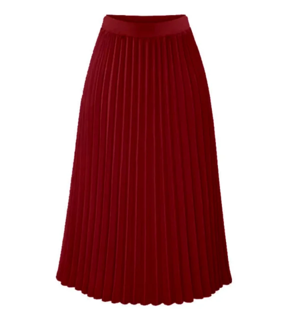 High-Waist Pleated Maxi Skirt JSK-SK-1 photo 2