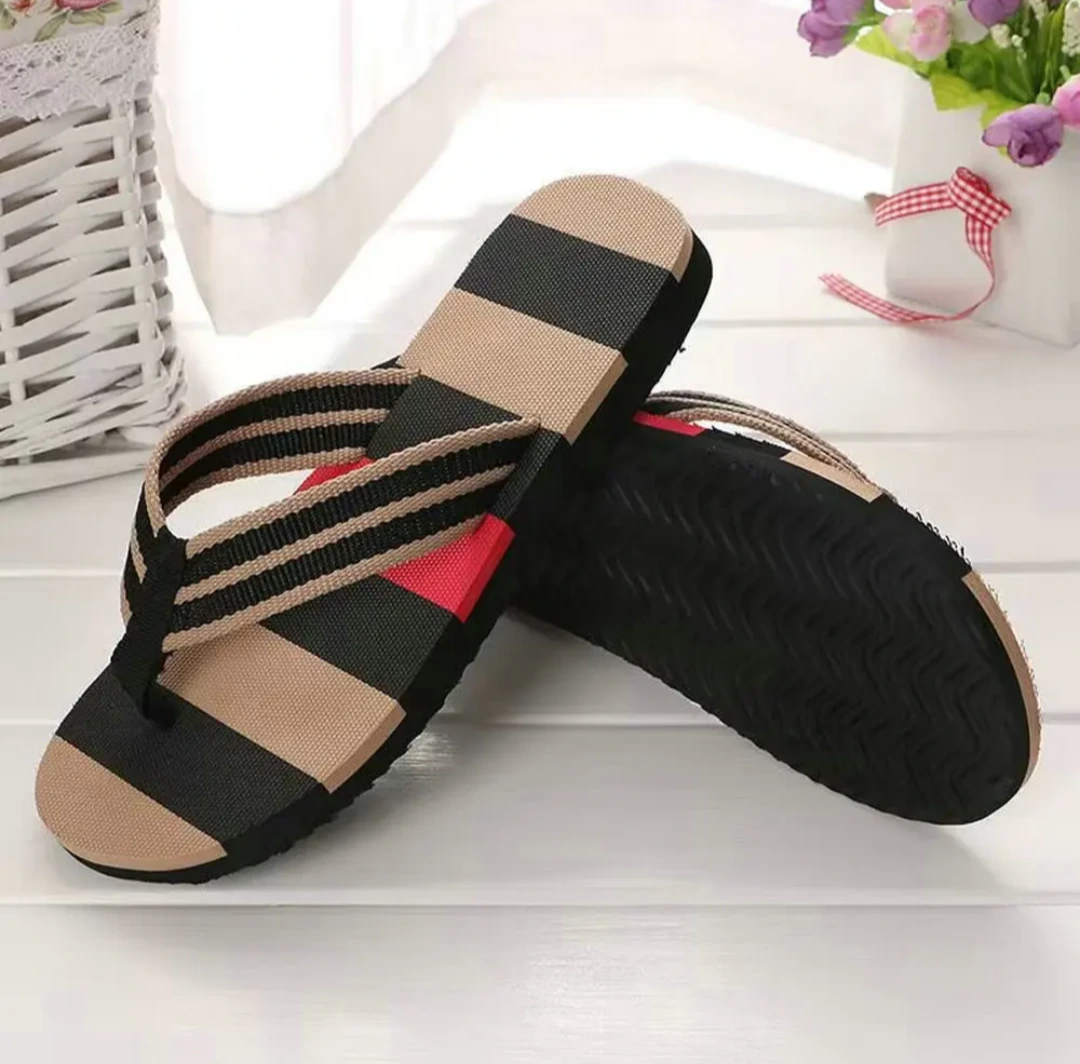 Striped Slide Slippers Set showcase