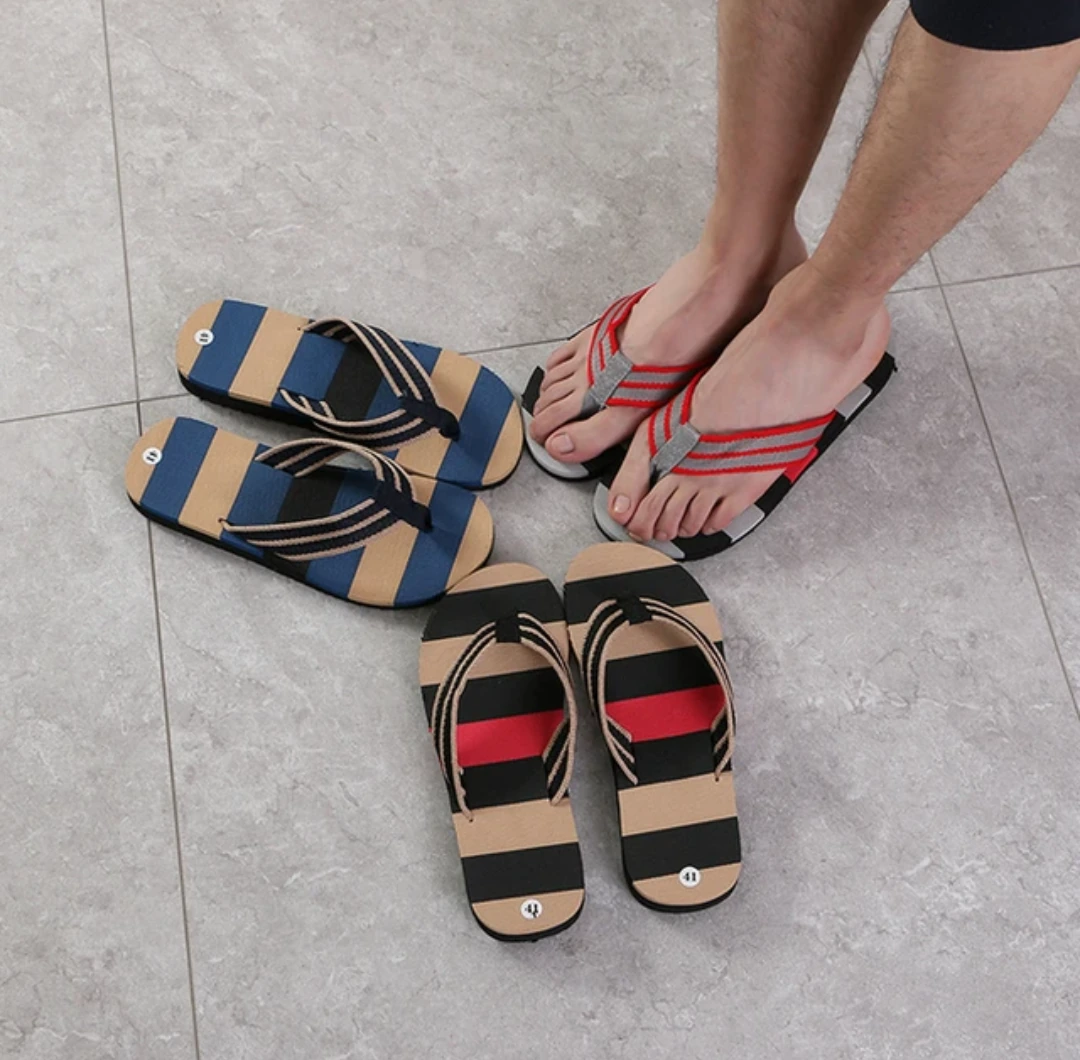 Striped Slide Slippers Set showcase