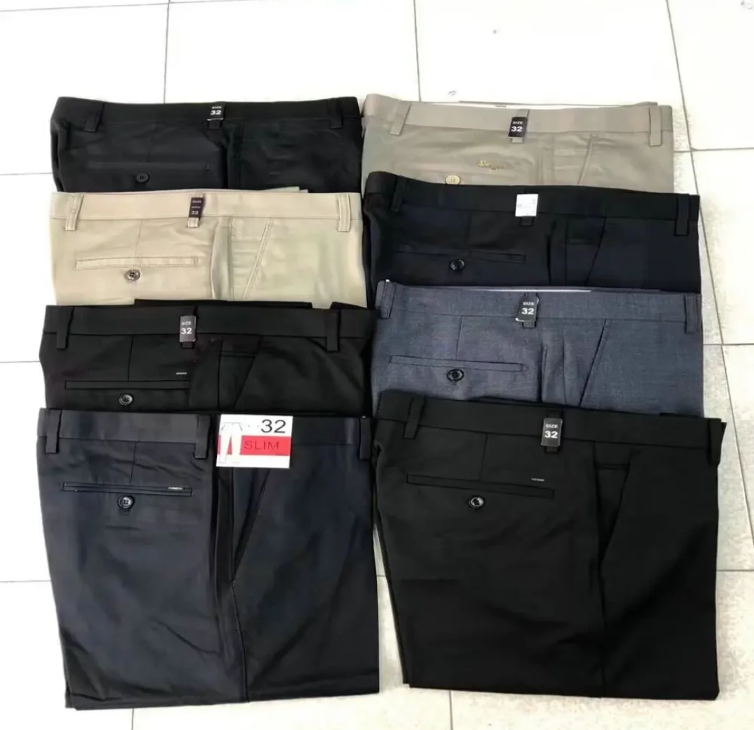 Men's Slim-Fit Formal Trousers - Assorted Colours