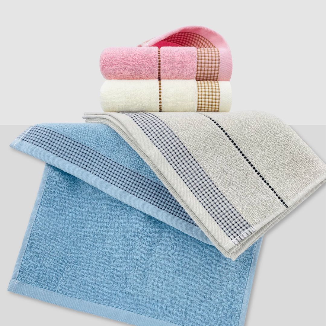 Checked-Border Hand Towel - 34 x 74 cm, 95 g JSK-T-7-95G photo 2