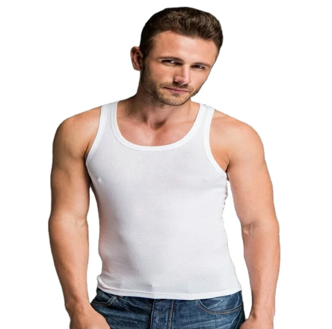 White Men's Sleeveless Vest JSK-UND-5 photo 2