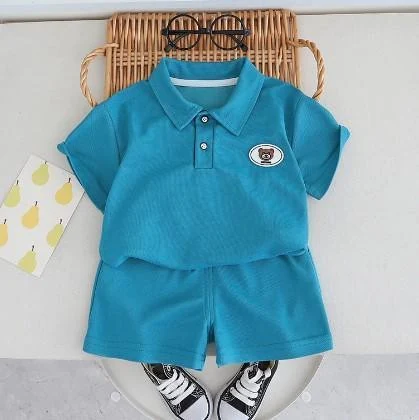 Turquoise Polo and Shorts Set showcase