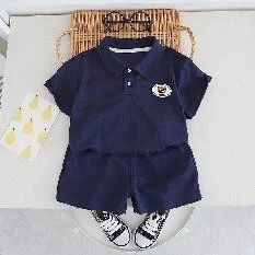 Classic Navy Polo Shorts Set showcase