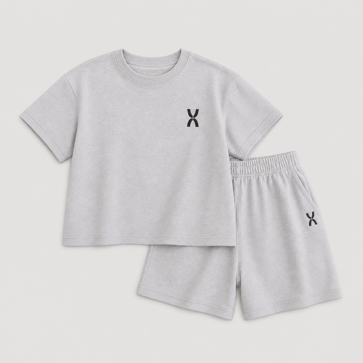 Blue Cartoon Print Shirt and Navy Shorts Set showcase