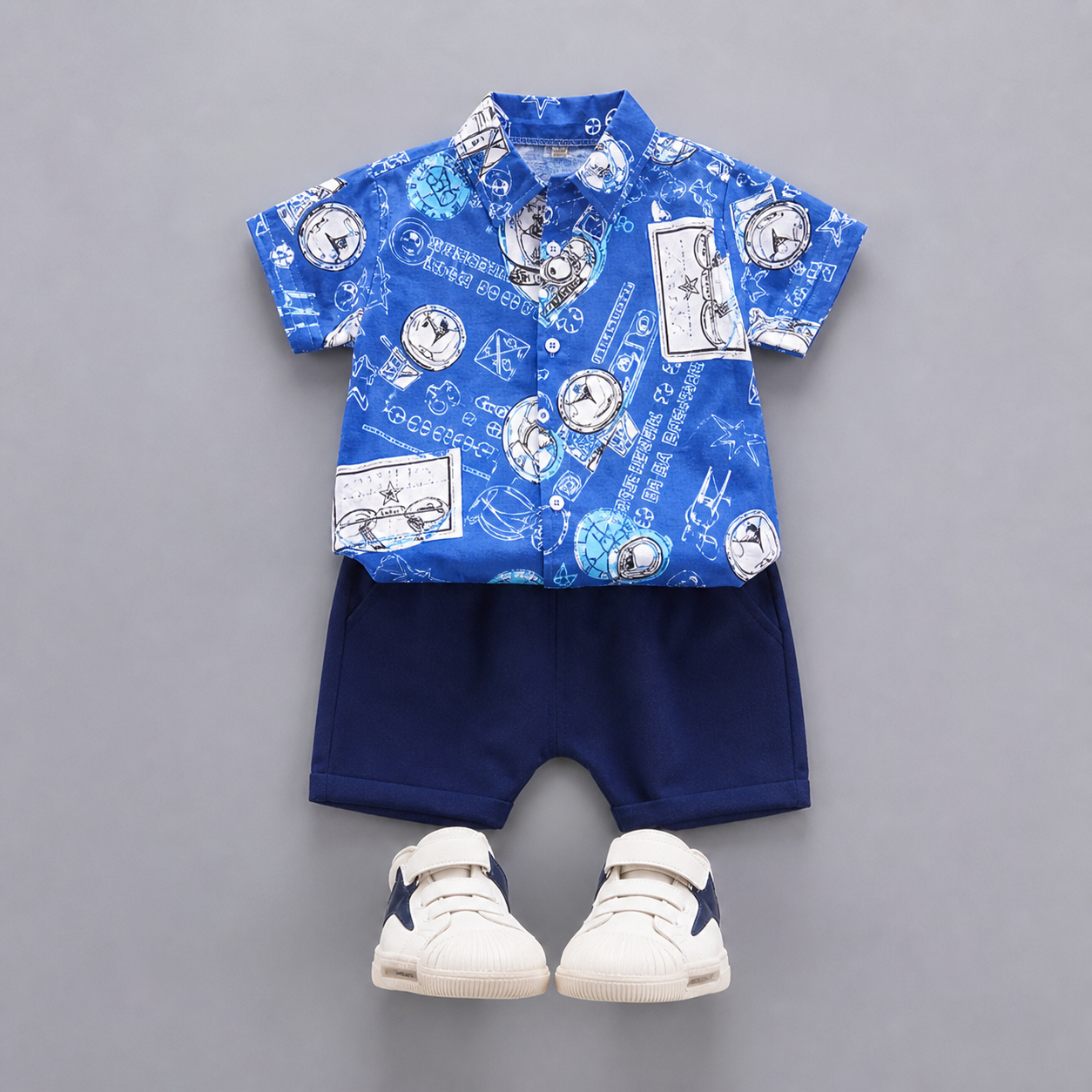 Light Grey Tee and Shorts Set showcase