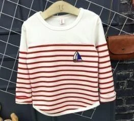 Cream Red-Stripe Sailboat Top showcase