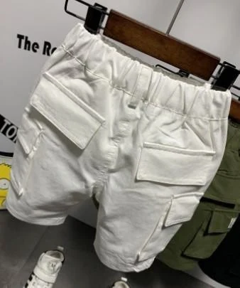 White Utility Cargo Shorts showcase