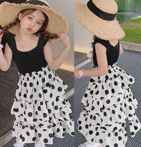 Black Polka-Dot Tiered Dress showcase