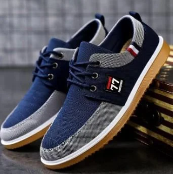 Navy Contrast-Sole Casual Sneakers showcase