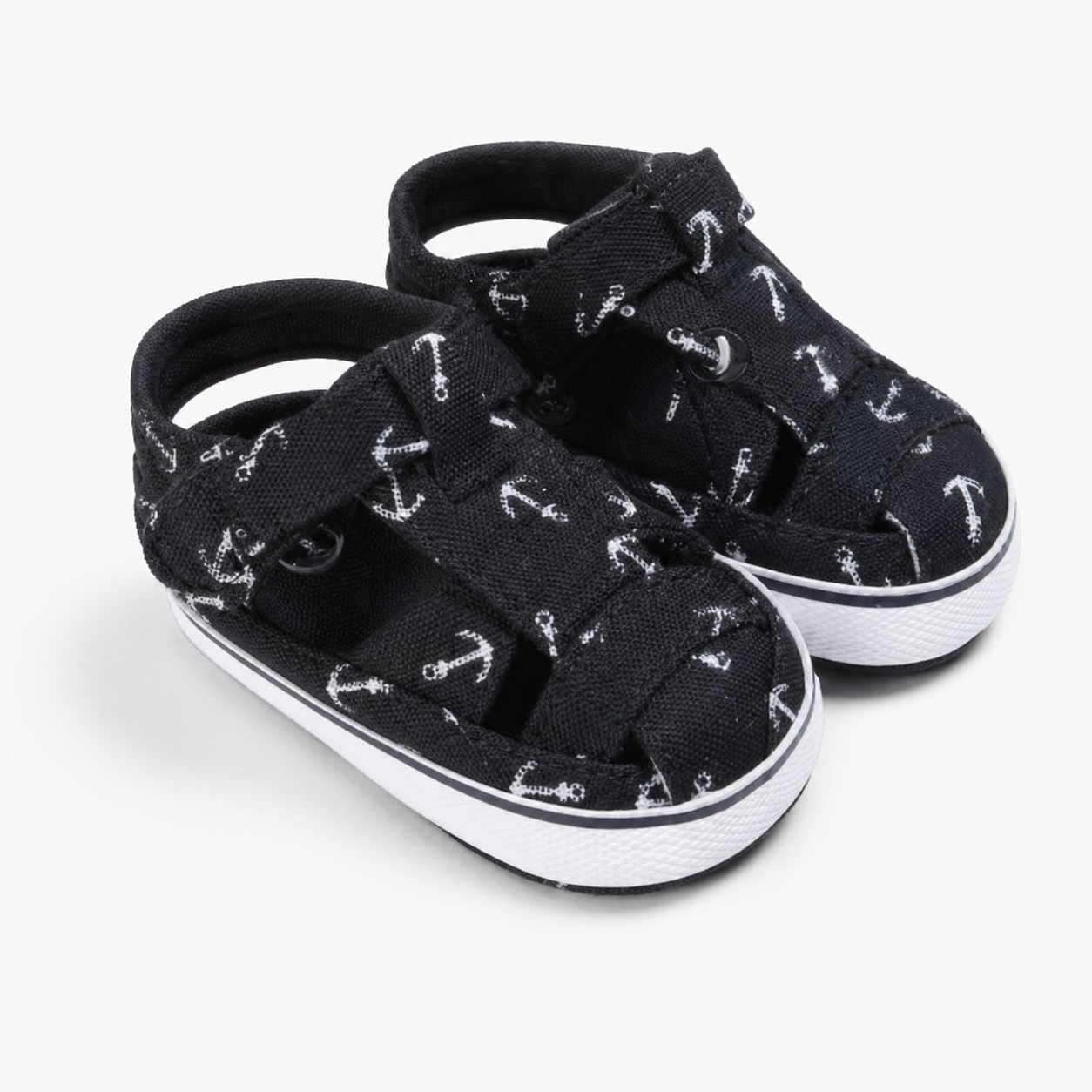 Black Patterned High-Top First Walkers showcase