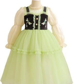 Lime Tulle Butterfly-Bodice Gown showcase