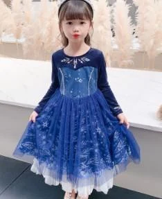 Royal Blue Snowflake Tulle Dress showcase