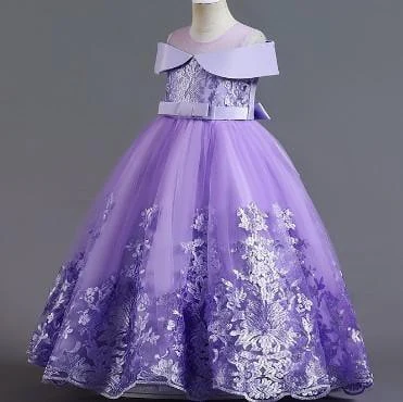 Violet Off-Shoulder Floral Gown showcase