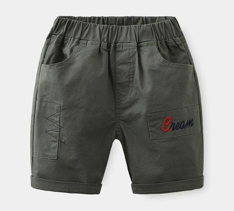 Olive Patch-Pocket Cuffed Shorts showcase