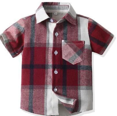 Red Charcoal Large-Check Shirt showcase