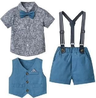 Dusty Blue Patterned Four-Piece Set showcase