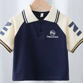 Navy Cream Sleeve-Stripe Polo showcase