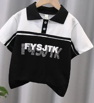 Black White Graphic Polo Tee showcase