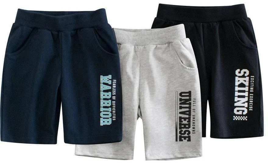 Bold Letter Print Pull-On Shorts showcase