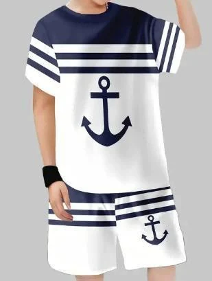 Navy Anchor Stripe Set showcase
