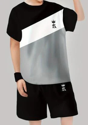 Grey Diagonal Colourblock Set showcase