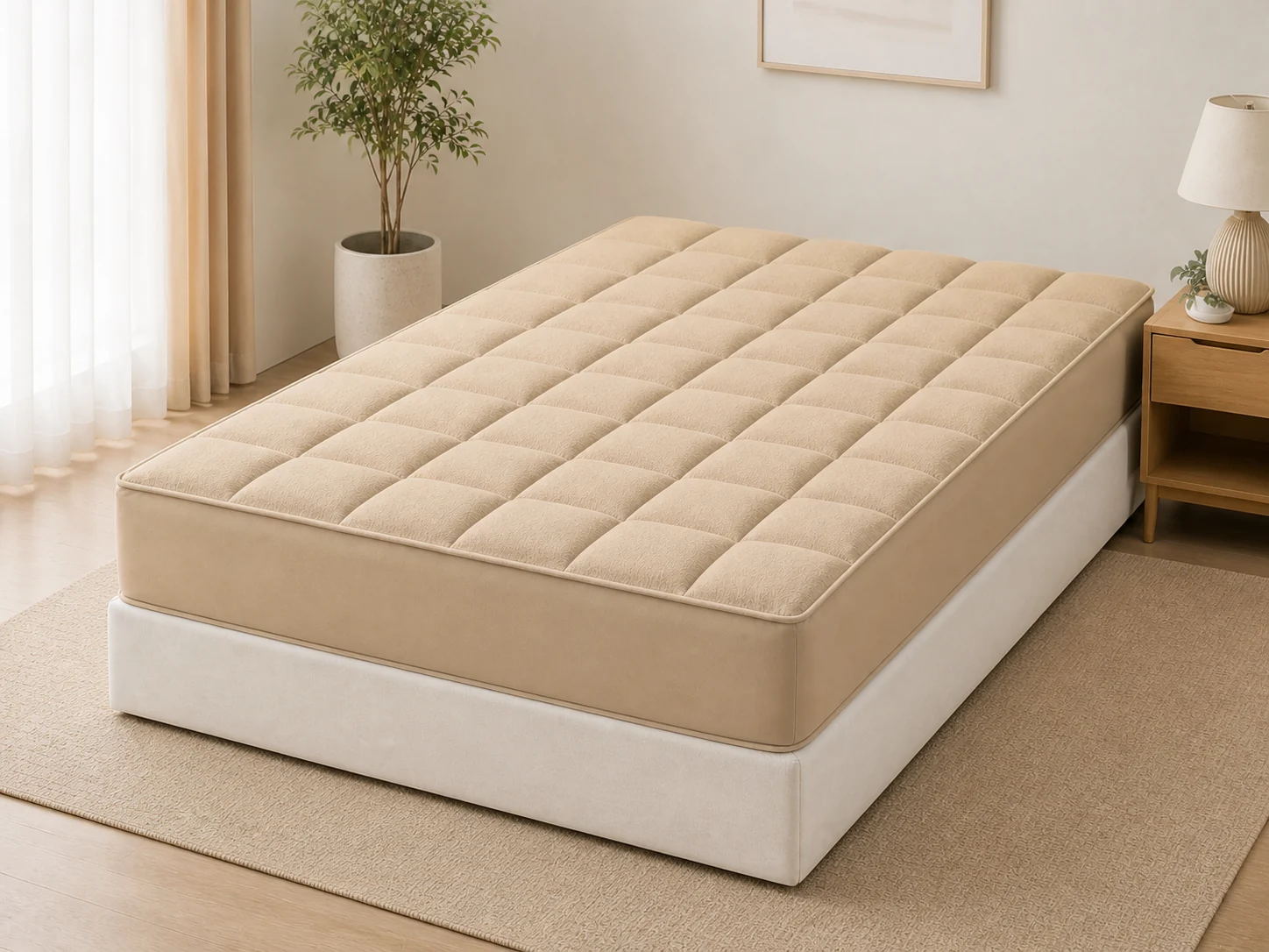 Beige mattress topper - full / double JSK-MT-B2 photo 2