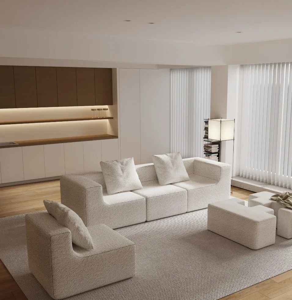 Cream Modular Sofa Set
