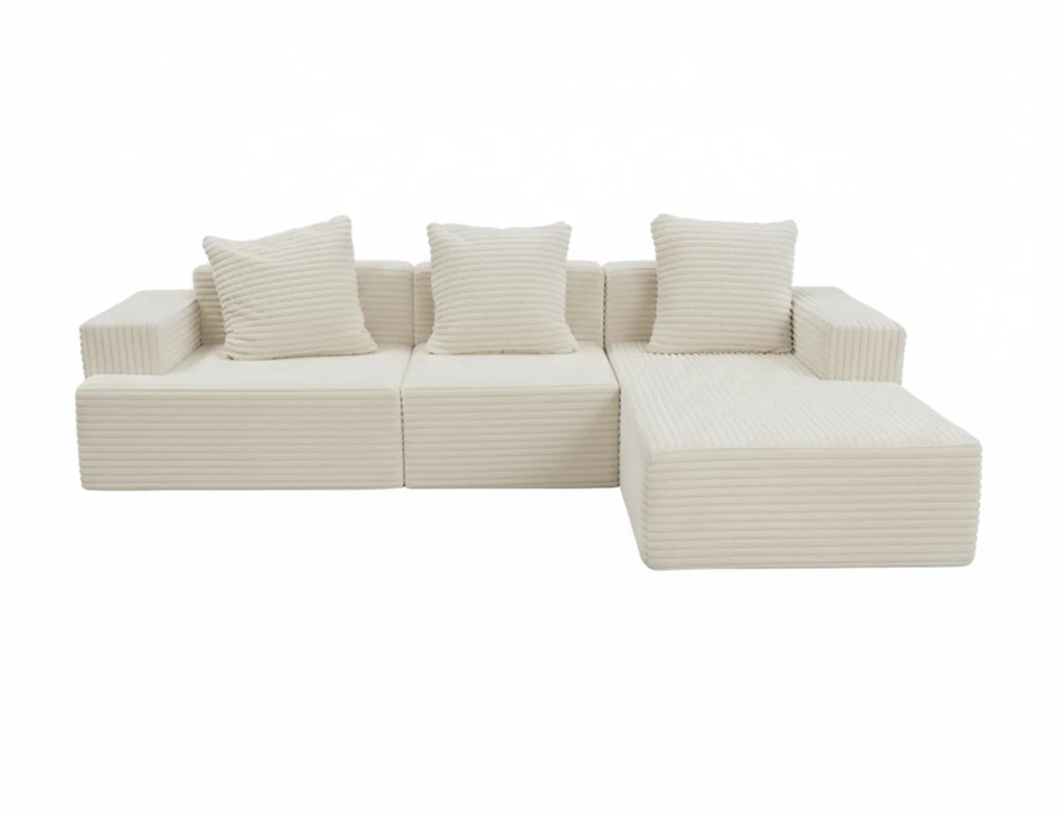 Four-Colour Modular Corduroy Sofa view 2