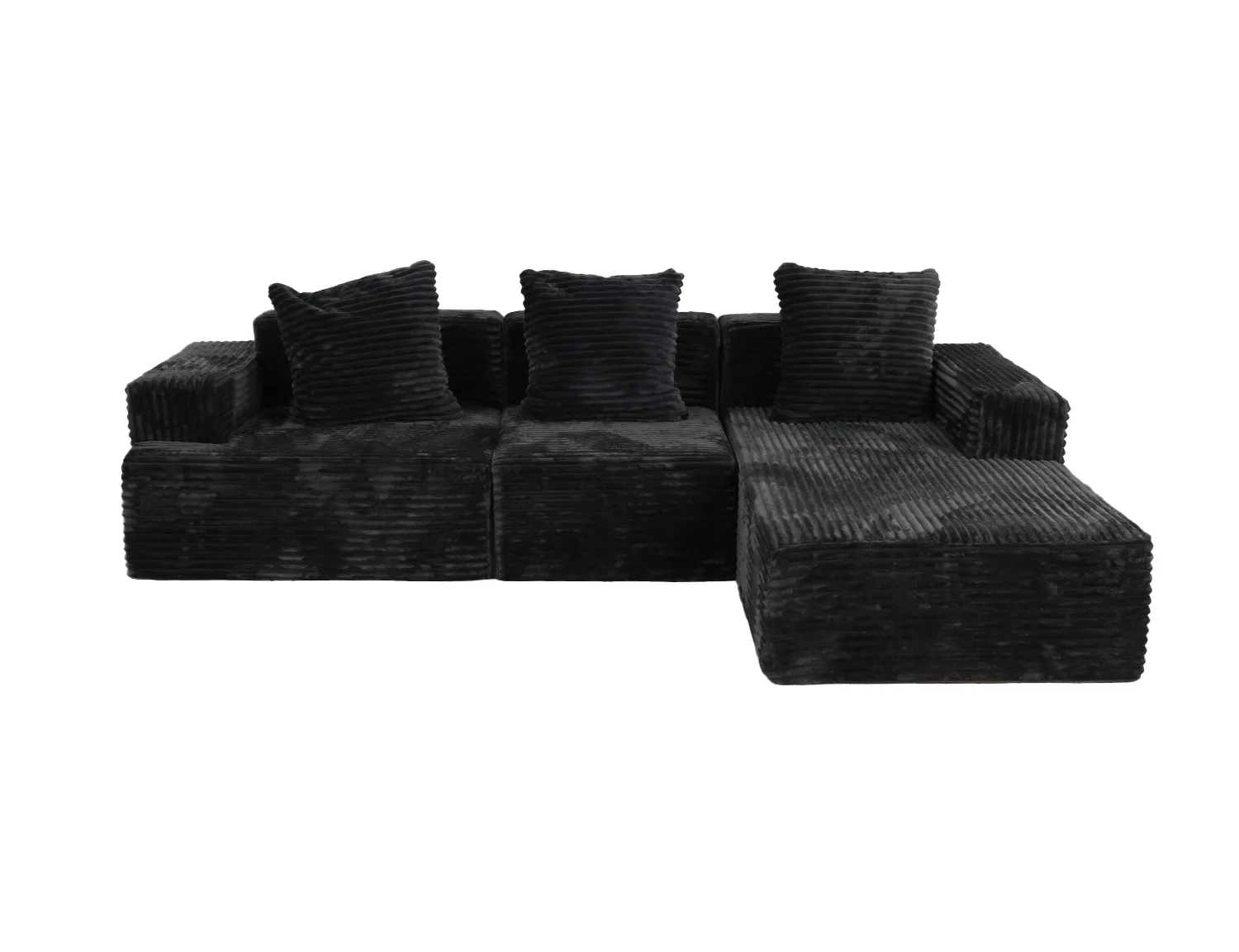 Four-Colour Modular Corduroy Sofa view 3