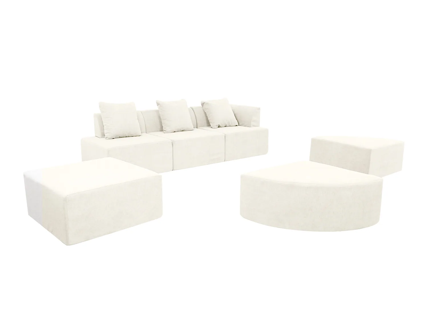 Four-Colour Modular Sectional Sofa Set